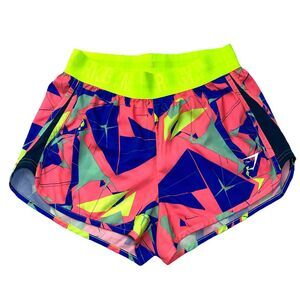 Gymshark Running Shorts Retro Bright Colorful Athletic Wear 90s Style Size Small